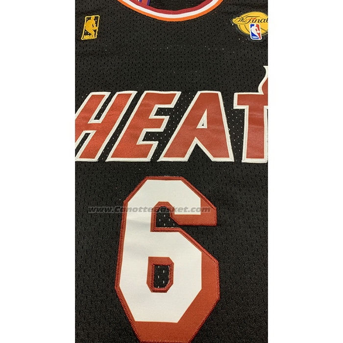 Maglia Miami Heat LeBron James #6 Mitchell & Ness 2010-11 Nero